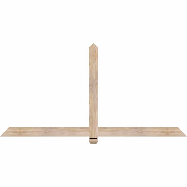 Ekena Millwork Eugene Smooth Timber Gable Bracket, Douglas Fir, 72"W x 36"H x 1 1/2"D x 3 1/2"F, 12/12 Pitch GBW072X36X0204EUG00SDF - main